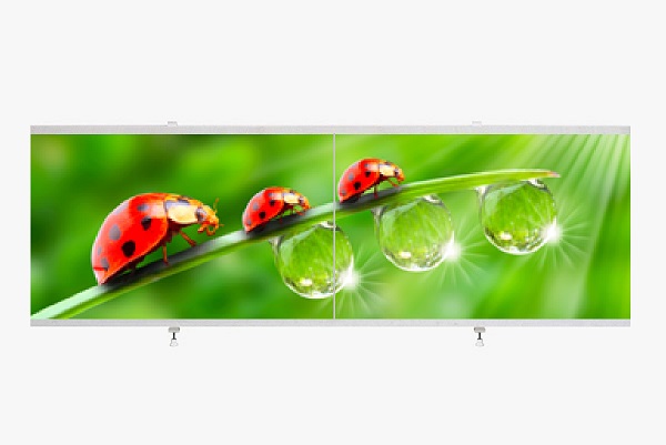 ЭКРАН Д/ВАНН ЛЮКС "БОЖЬИ КОРОВКИ" 1,69М МЕТ. КОРПУС /52/