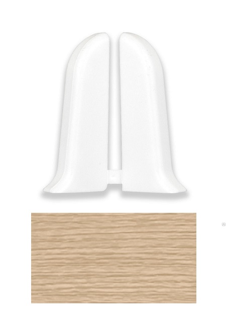 Торцевые (пара) для плинтуса "Идеал Комфорт" 55мм, 271 Сосна