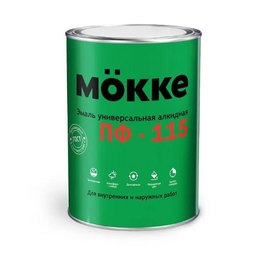 Эмаль алкидная ПФ-115 MÖKKE зеленая 1,9кг