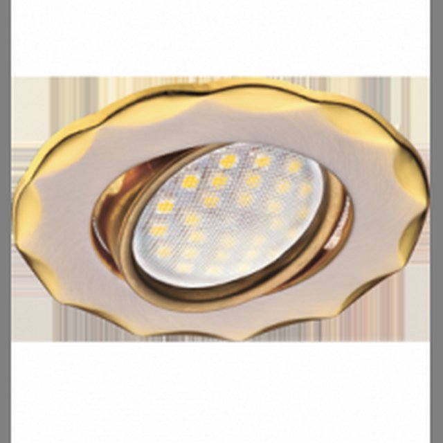 Светильник встр."ECOLA" DH07 MR16 GU5.3 поворот Звезда сатин-хром/золото 25х88 FN1602EFS /741/ - 741 - купить в АПлайн