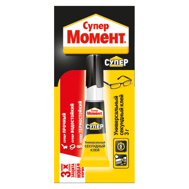 Клей секундный МОМЕНТ Супер-клей универсальный мультикарта 3г /608976/