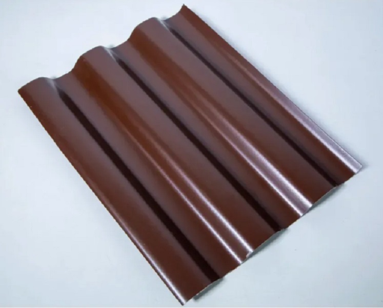 Лист композитный COMPOGLASS КРИСТАЛЛ 10510х2000х1,2мм трапеция С-21 коричневый RAL 8017 матовый