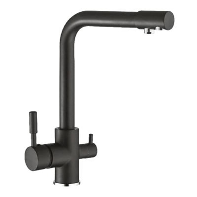 Смеситель для кухни GOTA ROCIO SPECIAL черный с выходом для питьевой воды 320 мм G352-211