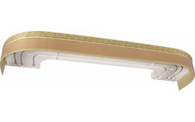 Карниз пластиковый 3-х рядный "ЭД" Греция Бук 1,6м 55994 