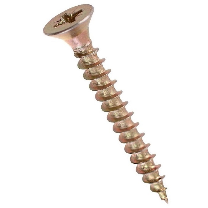 Саморез универсальный желтый 3,0х12 пакет (40шт) BISKREP