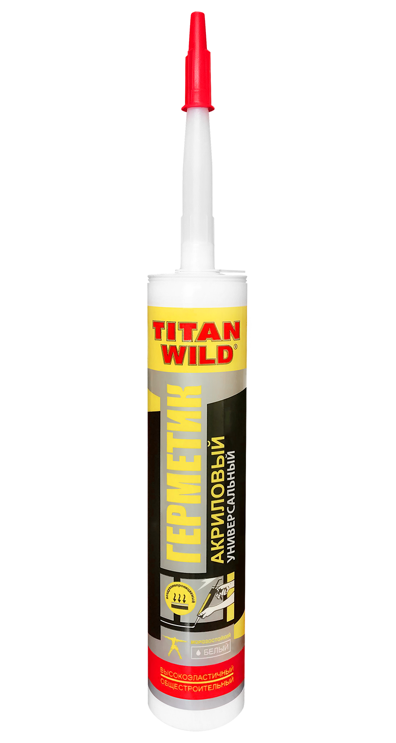 Герметик акриловый универсальный TITAN WILD белый 310мл/320грTWGа 310- купить в АПлайн