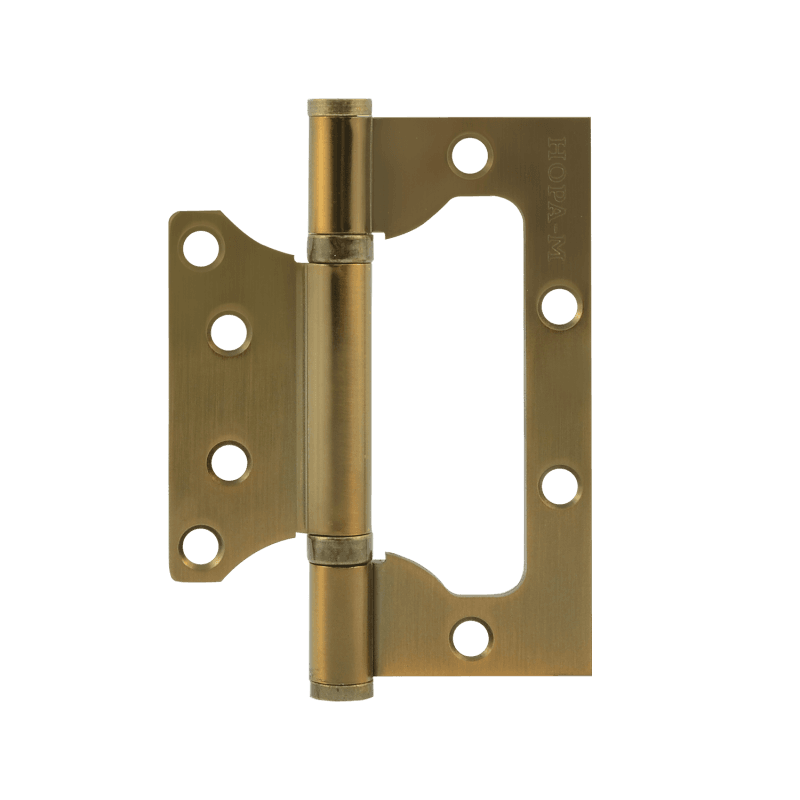 Петля накладная (бабочка) НОРА-М STD 800-4 100х75х2,5мм матовый кофе (2шт.)