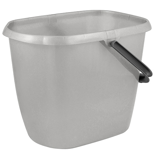 Ведро пласт. 8л ETNA серое прямоугольное Хомвер 221218735/03