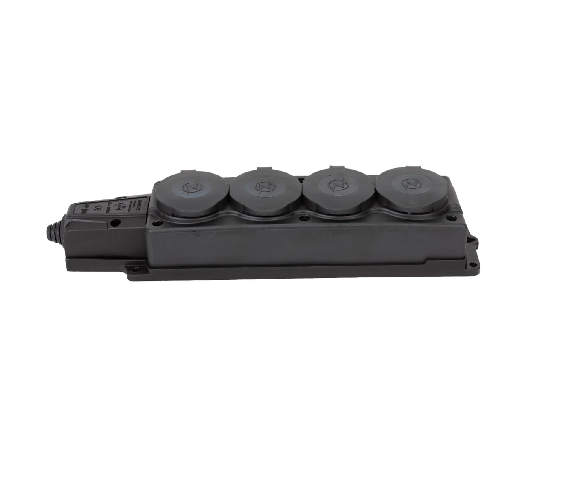 Колодка каучуковая 4 гнезда, заземл., черная с загл. 16А IP54 NE-AD ND4104ND4104- купить в АПлайн