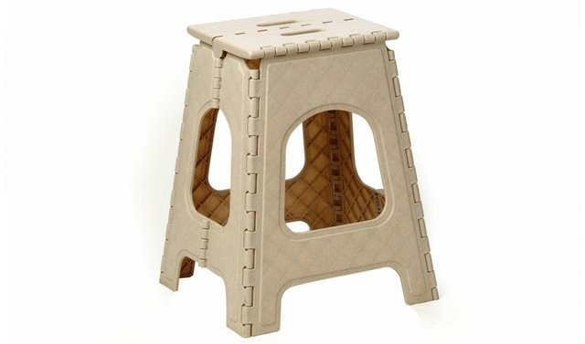 ТАБУРЕТ СКЛАДНОЙ ВЫСОКИЙ БЕЖ.МРАМОР М-П /М2298/