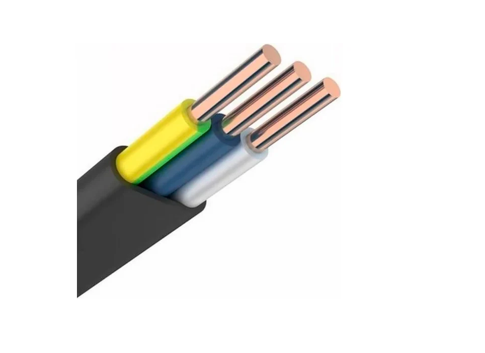 Кабель силовой с мед.жилой ВВГп-нг LS 3х2,5-5м черный ГОСТ