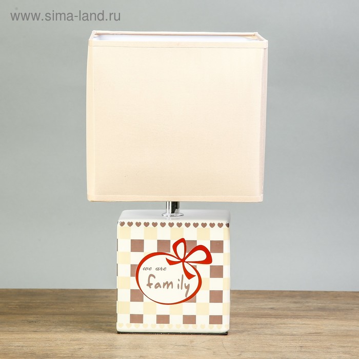 ЛАМПА НАСТОЛЬНАЯ КЕРАМИКА "КЛЕТОЧКА FAMILY" 25W Е14 31,5Х18Х13СМ