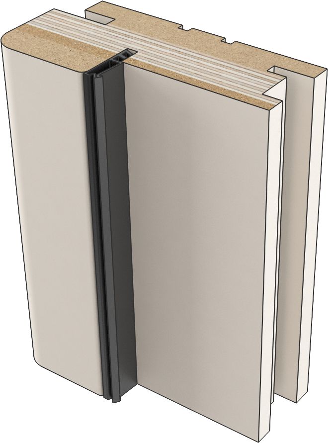 Коробка дверная телескоп. сэндвич с уплотн. Софт мокко 80х35х2070 (к двери Эмалит) (2,5 шт), Экошпон