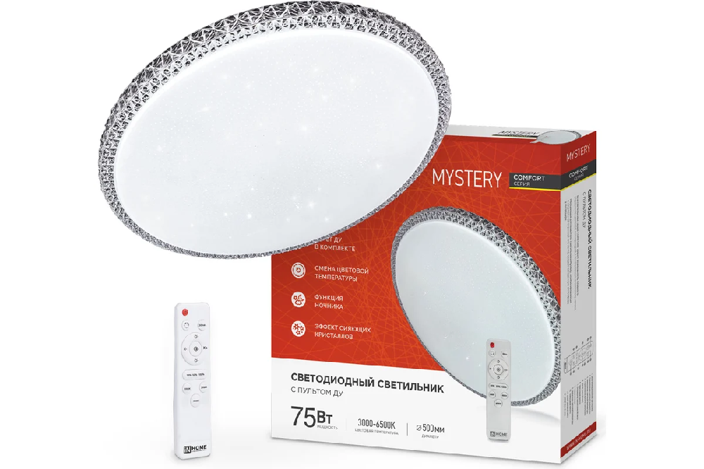 Светильник св/д COMFORT MYSTERY 75Вт 3000-6500К 500х65 пульт "IN HOME" /829