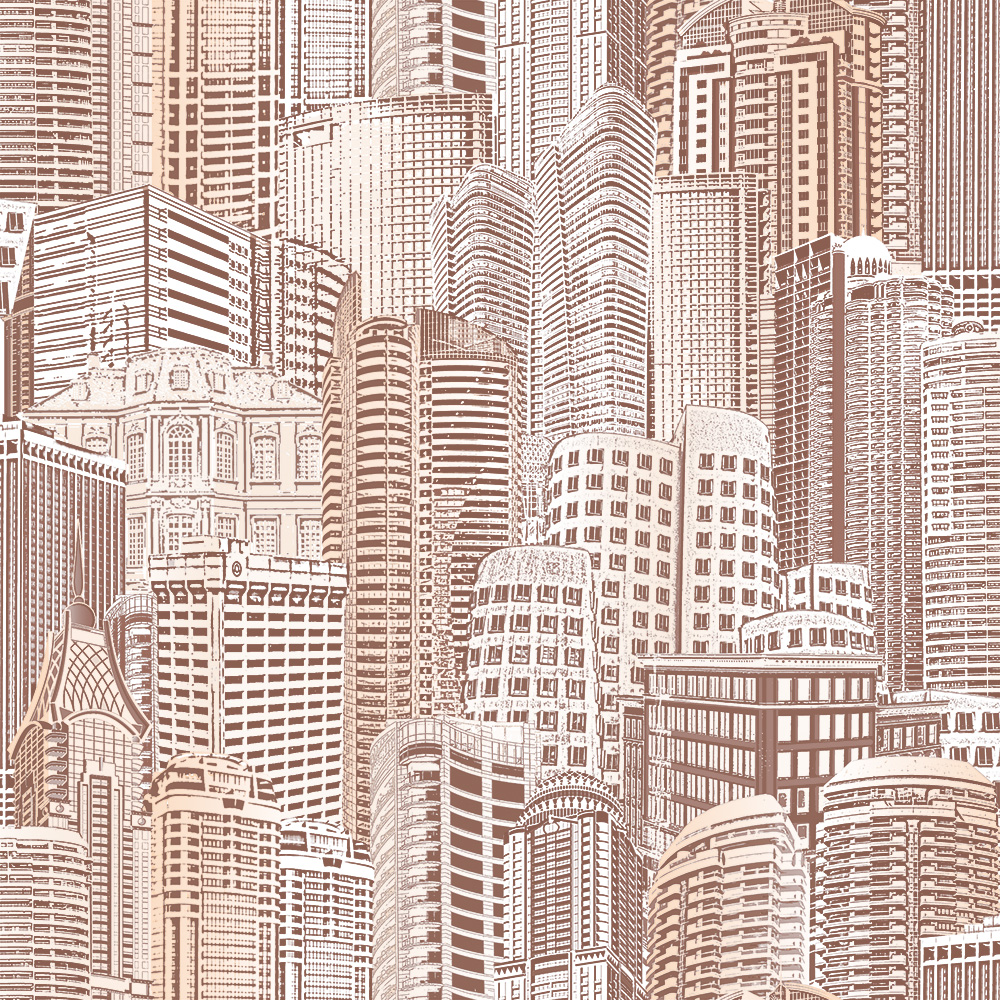 Обои бумажные дуплекс Пермь Мегаполис 0,53х10м 1047-08п