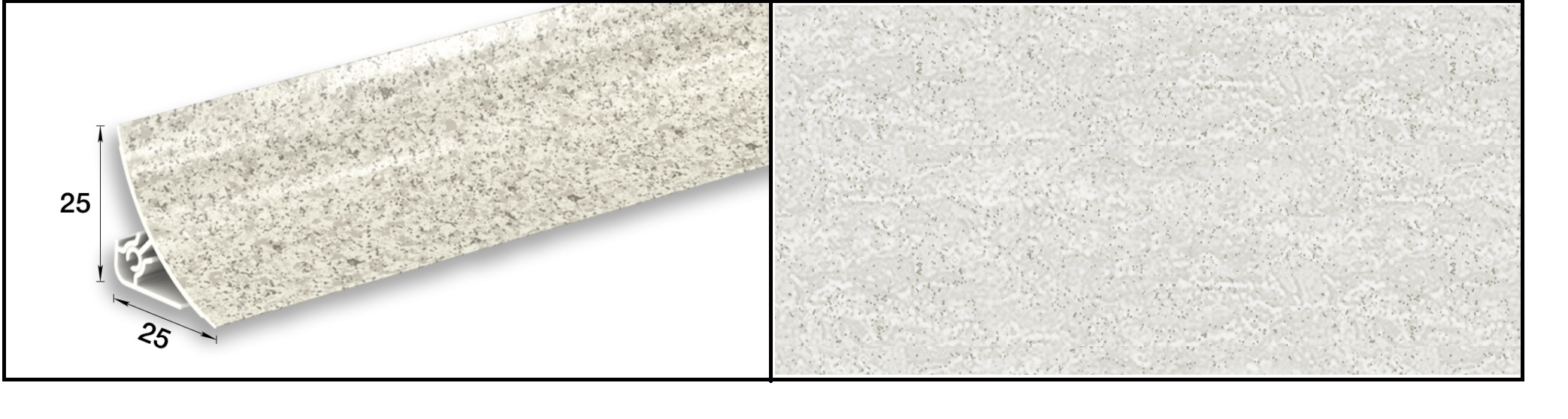 Плинтус для столешницы Идеал мрамор светло-серый 3,0м (111)ПС 111 МРМ ССР- купить в АПлайн