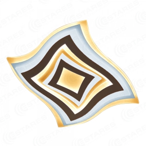 СВЕТИЛЬНИК СВ/Д ЛЮСТРА "Estares" LC-QUARTO 60W(5500lm) 2K-4K-6K 650x650x50 пульт /098