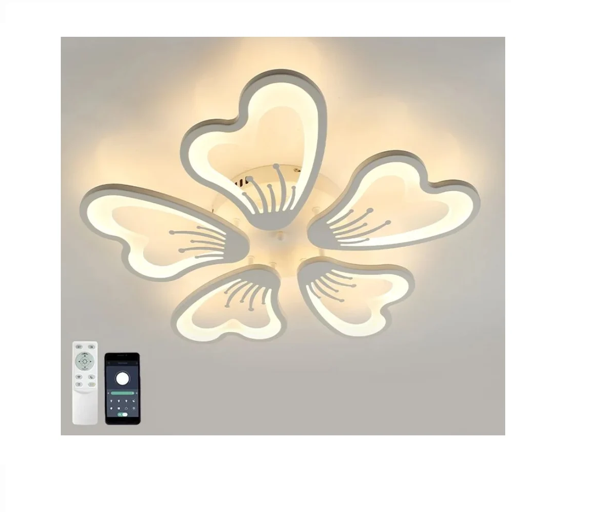 Светильник светодиодный люстра "Estares" GLORY 5F 100W(9230lm) 2K-4K-6K 610x80 пульт ДУ белый /331