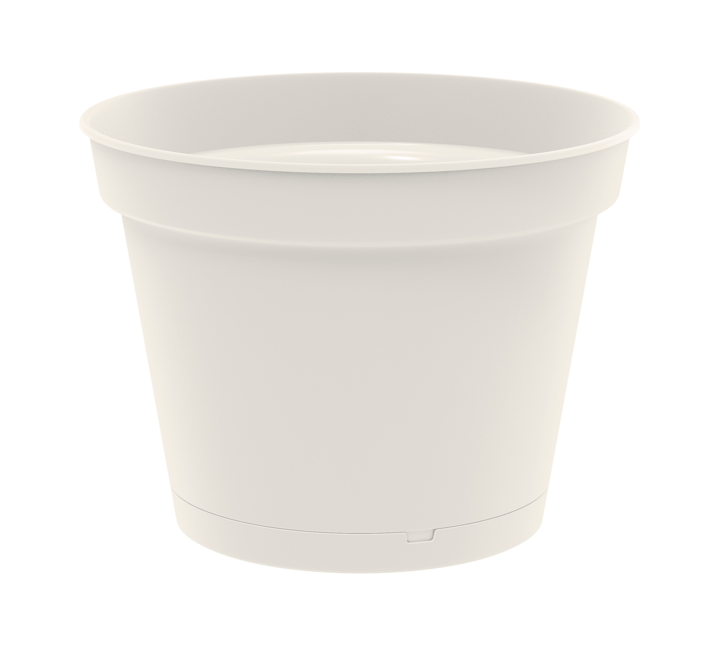 Горшок для цветов пласт. Mint 240мм 5л с поддоном светло-бежевый 221612125/01