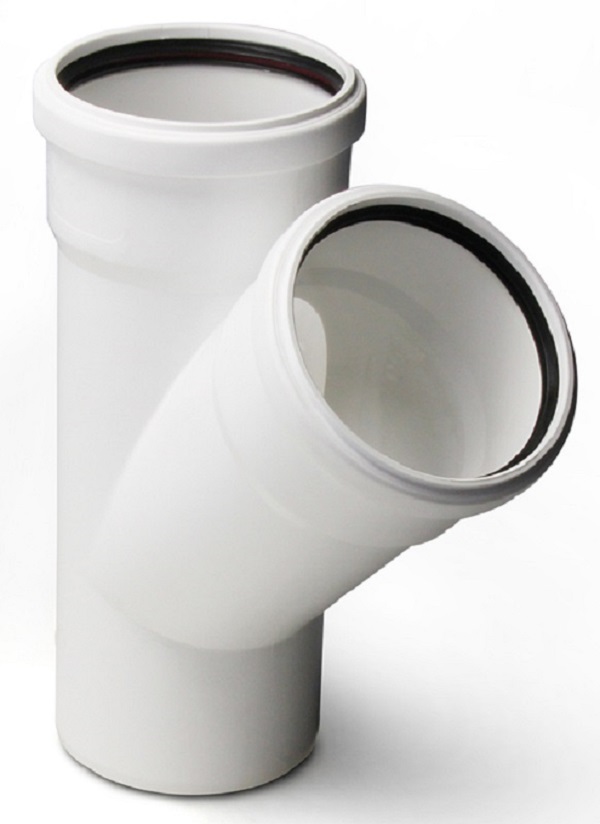Тройник белая малошумная канализация d110х110/45- купить в АПлайн
