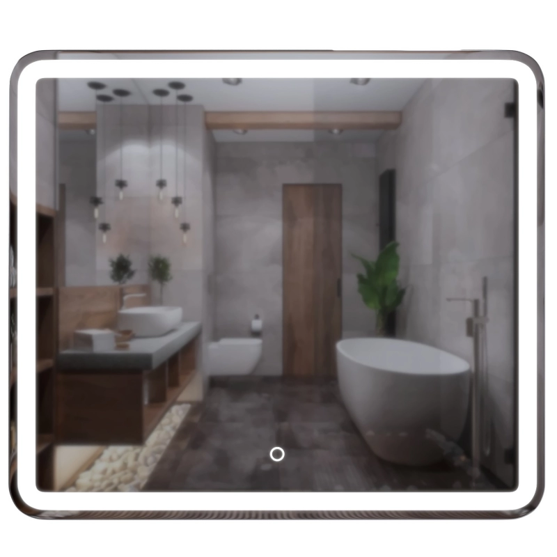 Зеркало MIXLINE "Альдо" 800х700 сенсорный выключатель, светодиодная подсветка