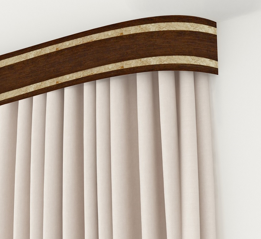 Карниз потолочный 3-х рядный ДДА Венге меланж 2,6м 7090070900- купить в АПлайн