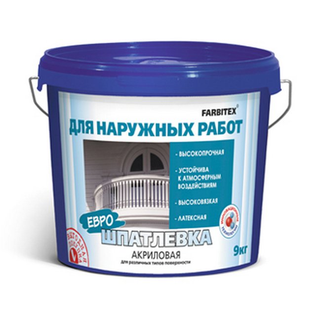 Шпатлевка акриловая FARBITEX для наружных работ 3,5кг (Воронеж)