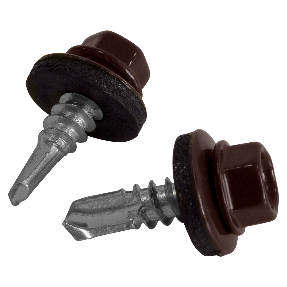 Саморез кровельный RAL8017 5,5х19 шок.-коричневые (300шт) 420292 БК