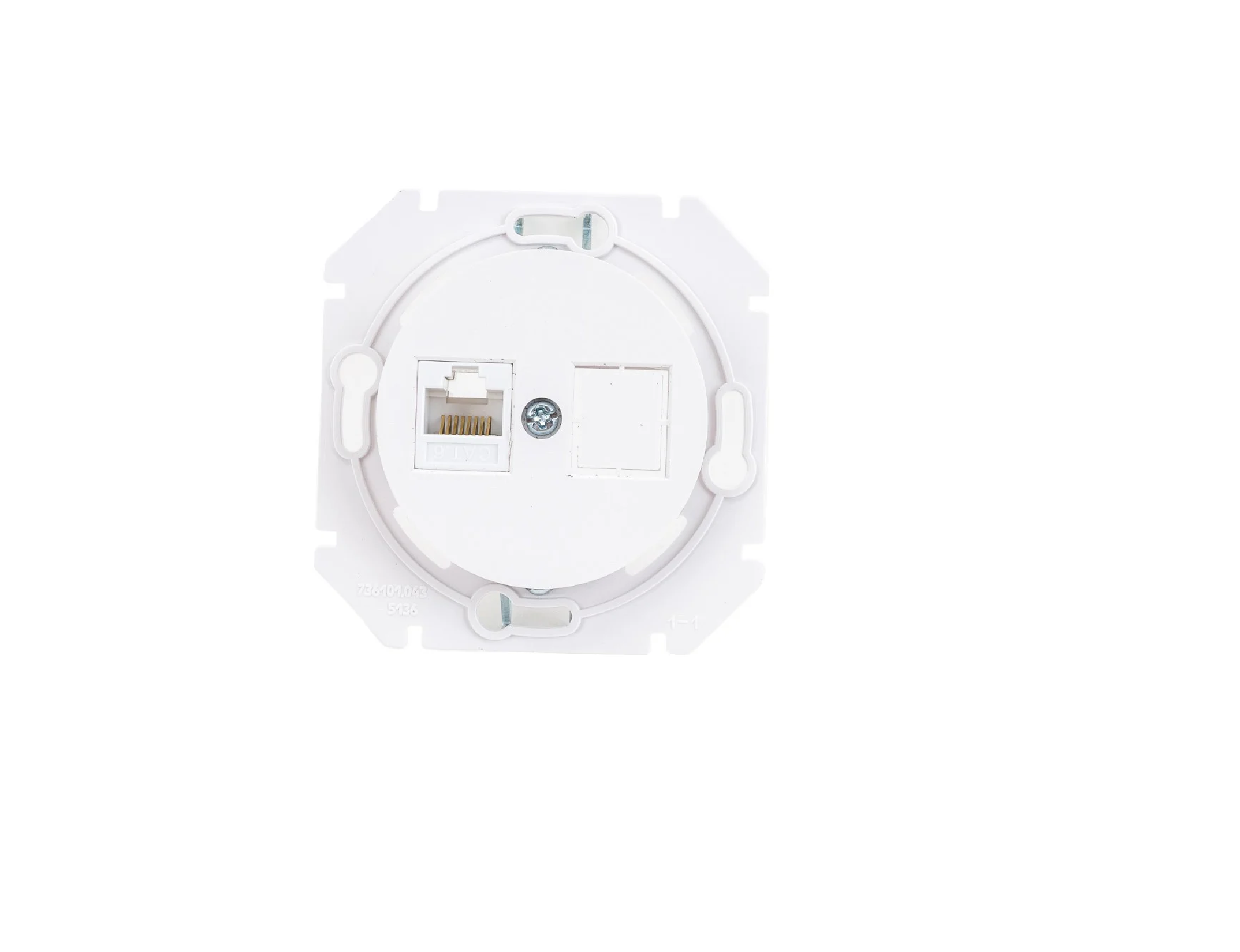 Розетка "Ретро Прованс" 1 СП белая механизм комп. RJ-45 Bylectrica РК18-6311 (047)