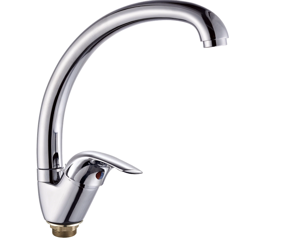 Смеситель для кухни JUGUNI хромированный с высоким изливом 192 мм 0402.943C