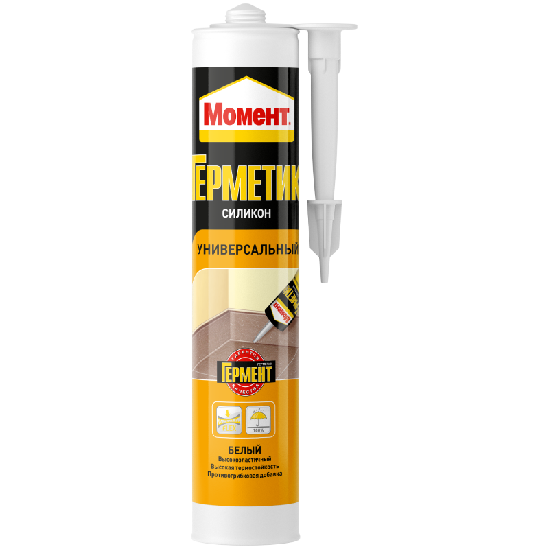 Герметик силиконовый универсальный МОМЕНТ белый 280мл/ 2353935