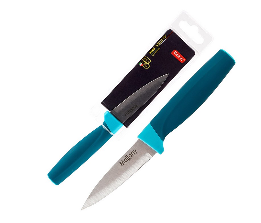 Нож кухонный для овощей MALLONY VELUTTO MAL-04VEL 8,5см с рукояткой софт-тач 005527