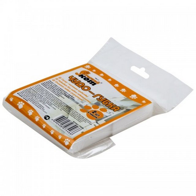 Губка для посуды Рыжий кот 10х6х2.5см 2шт 310250