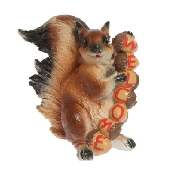 Фигура садовая гипс Белка с желудями 250х250мм арт. 12