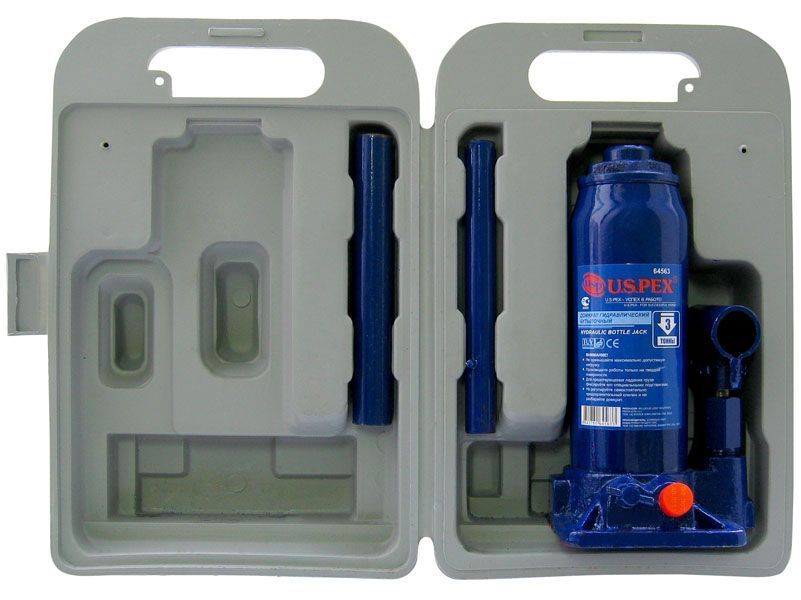 Домкрат гидравлический бутылочный USP 5000кг в кейсе /982