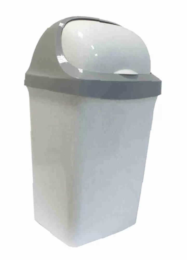 Контейнер для мусора пласт. РОЛЛ ТОП 9л мраморный М2465