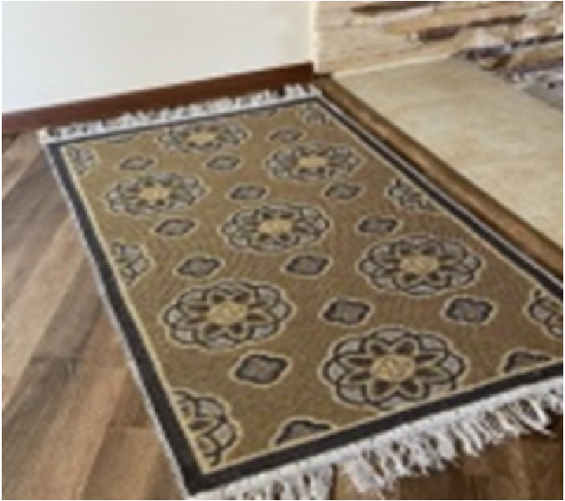 Коврик хлопковый Kilim Usak 80х150см бежево-серый 12741274- купить в АПлайн