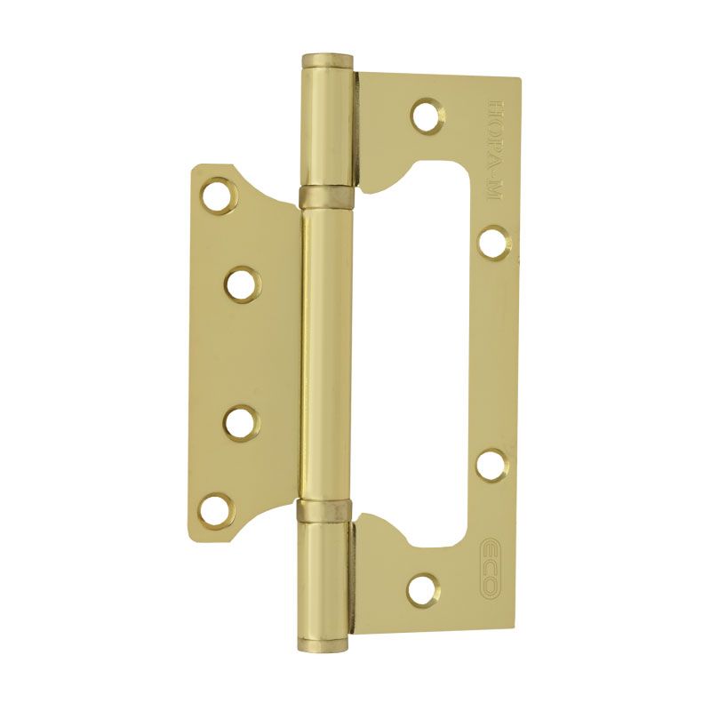 Петля накладная (бабочка) НОРА-М STD 800-5 125х75х2,5мм матовое золото (2шт)