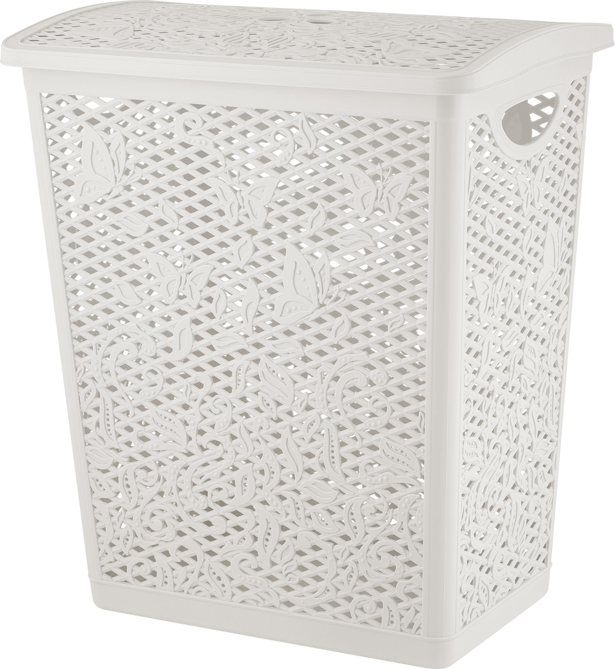 Корзина для белья пласт. Флора 35л белое облако 40,3х28х47см KL120511048KL120511048- купить в АПлайн