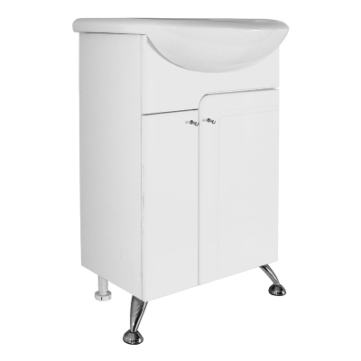 Тумба "Посейдон-55" белая с умывальником "Уют-55"