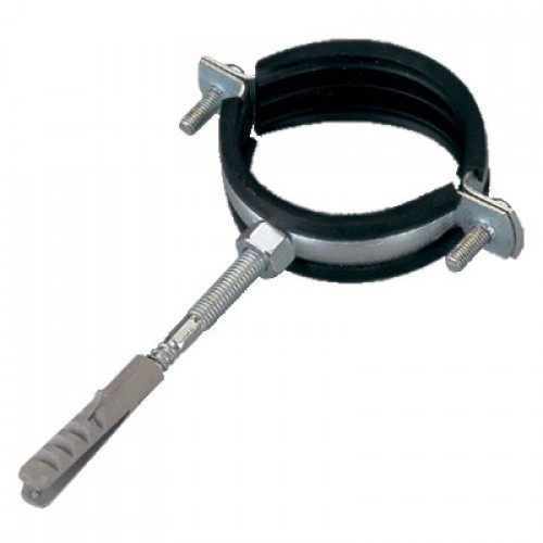 Хомут для труб с резиновым уплотнителем D3/4" 26х30 мм гайка М8. 