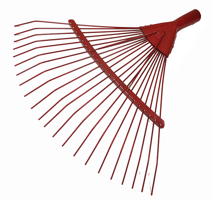 Грабли веерные проволочные большие крашеные б/ч 22 зуб. СОИ222