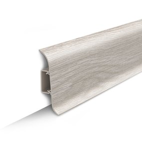 Плинтус ПВХ 2,2м с мягк. краем 55мм "Идеал Классик", 251 Ясень 