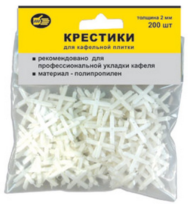 Крестики для кафеля 2,5мм 200шт Biber 55603