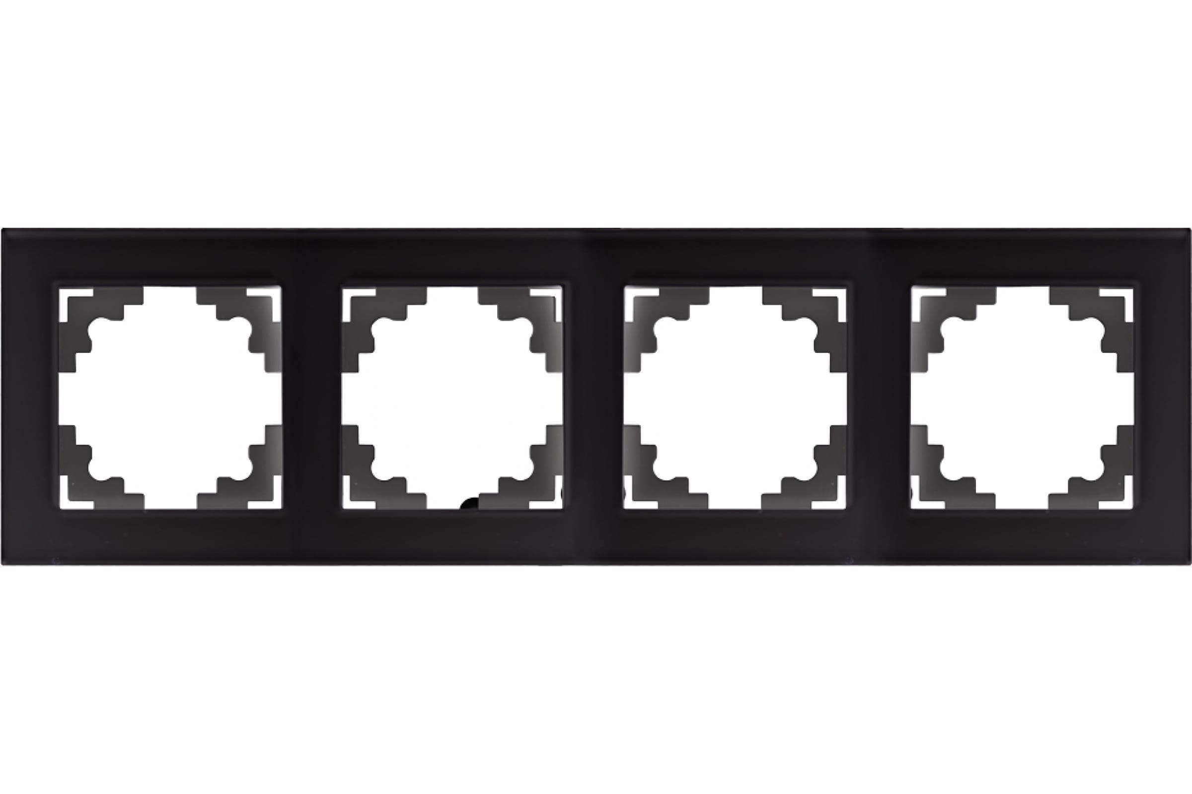Рамка "Катрин" 4 СП черная,стекло GFR00-7004-05 (466)