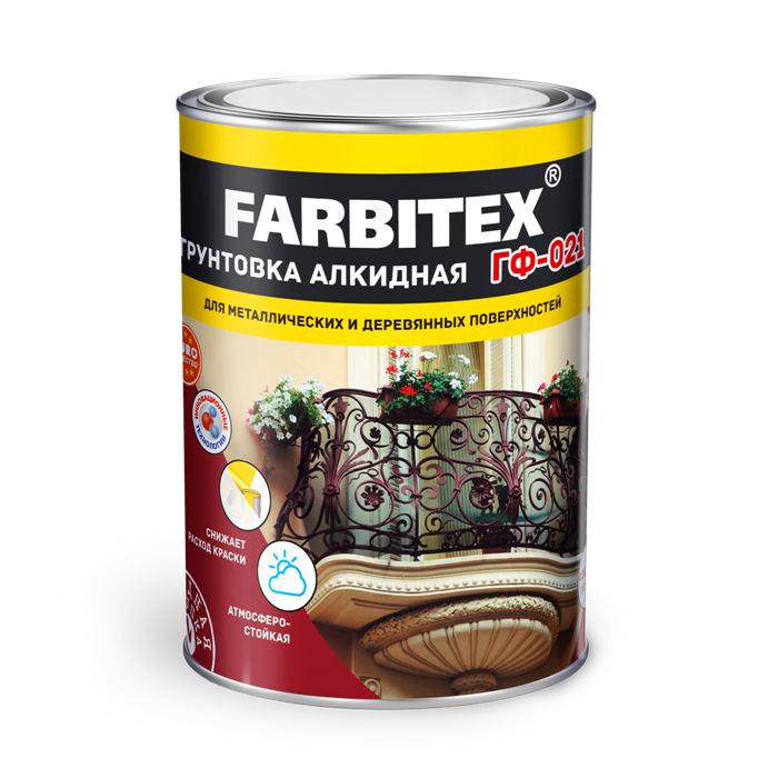 Грунтовка FARBITEX ГФ-021 серый 20кг - 4300002141 - купить в АПлайн