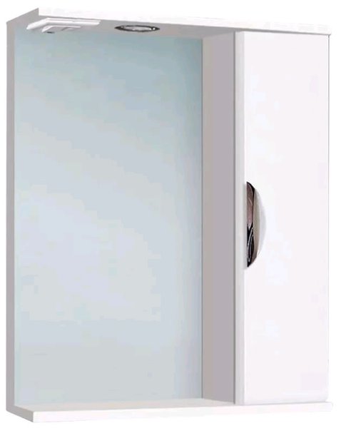 Зеркало-шкаф "Ника 70" левый белый с подсветкой арт.11410