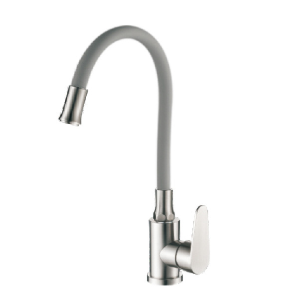 Смеситель для кухни HAIBA 35к серый с гибким изливом HB70112-3 /127/