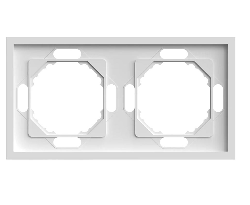 Рамка "Эмили" 2 СП белый фарфор soft touch Stekker PFR00-5002-01