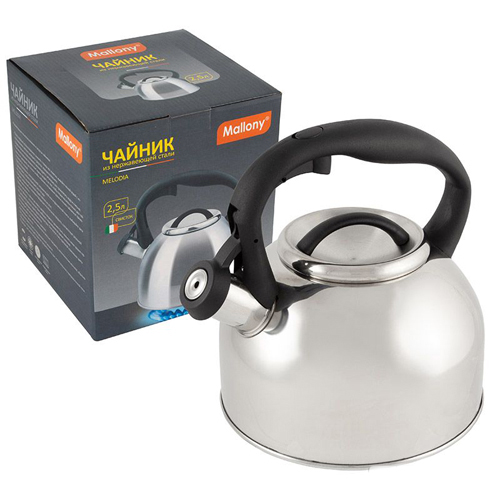 Чайник нерж. сталь Melodia 2,5л со свистком 006870